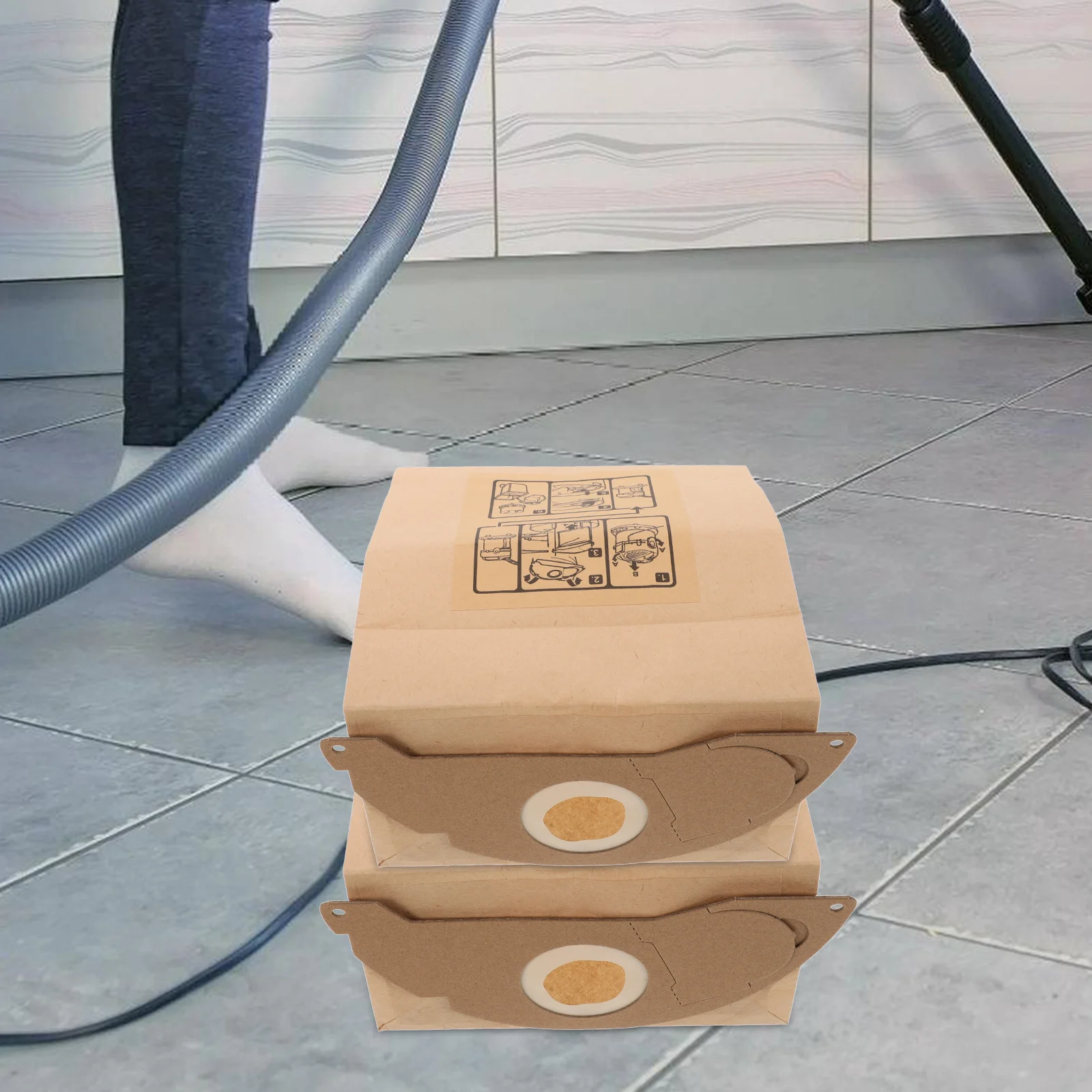 

4pcs Vacuum Cleaner Dust Replacement Sturdy High Breathability Strong Filterability Easy Install Clean Air Floor Compatible