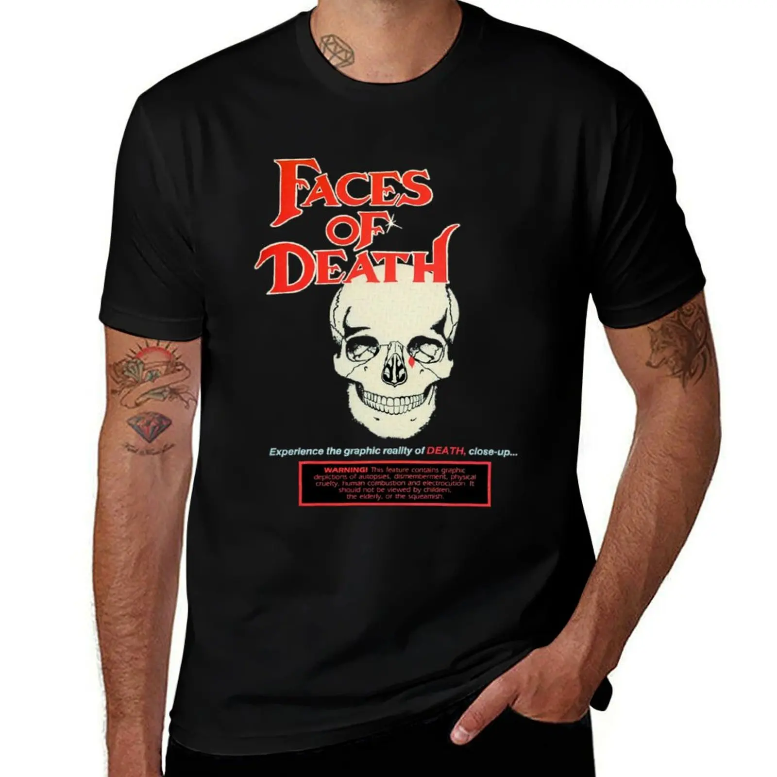 

Faces Of Death (1978) T-Shirt man t shirt graphic t shirts with prints t shirt for man 100 percent cotton T-Shirt