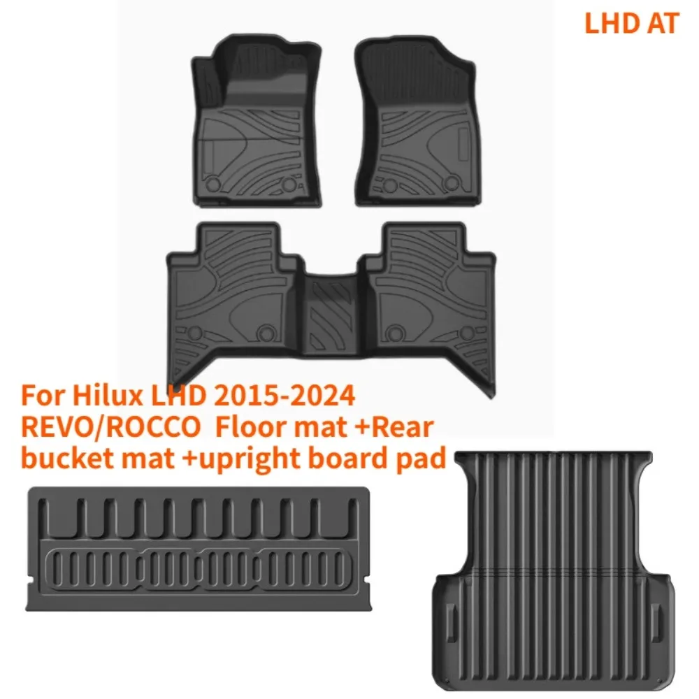 

For Hilux/Revo 2005-2024 car floor mats Full tpe floor mats Bucket mats