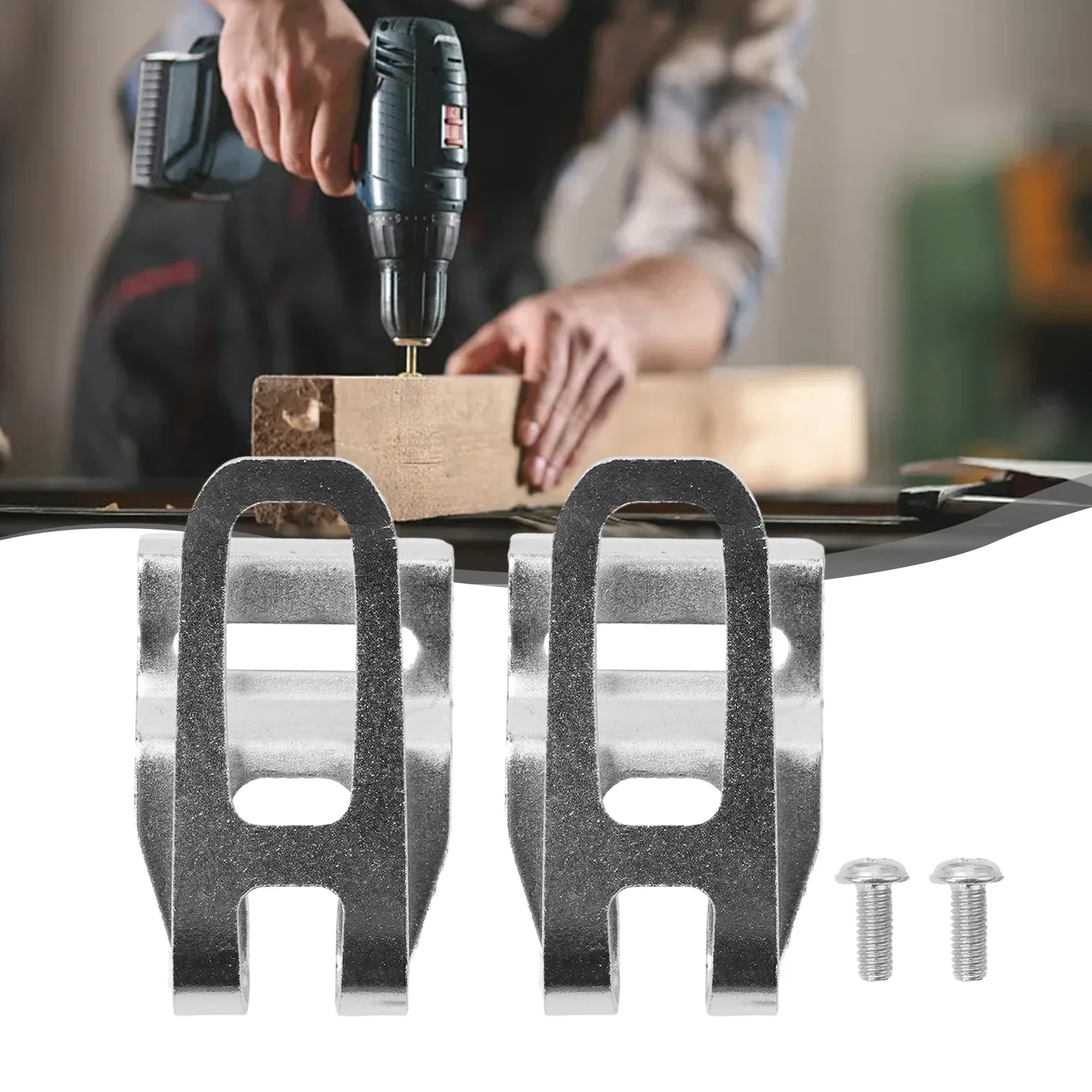 2 pçs clipe de cinto de broca elétrica gancho com parafusos 2609111584 para bosch 18v ferramentas de broca sem fio chave ferramentas elétricas acessório