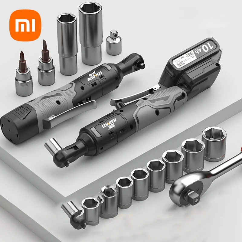 Xiaomi Nanwei Electric Ratchet Wrench Right Angle Wrench Rechargeable Electric Wrench Cordless Impact Wrench Home Repair Tools