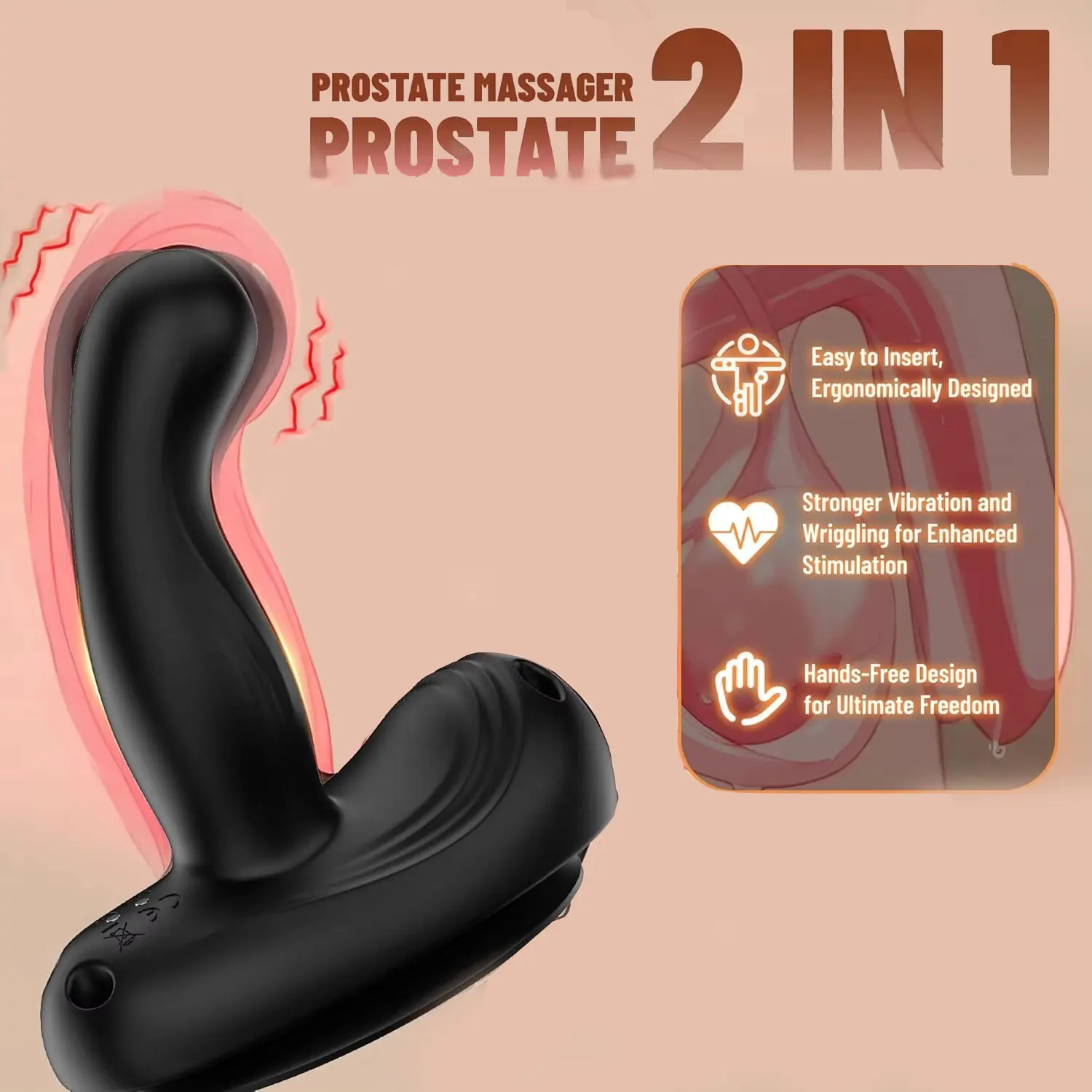 2026 Vibrator Anal Plug Male Prostate Massager Wiggling Vibrating Butt Plug with Remote Control Adults Anus Sex Toys For Men Gay - Image 4