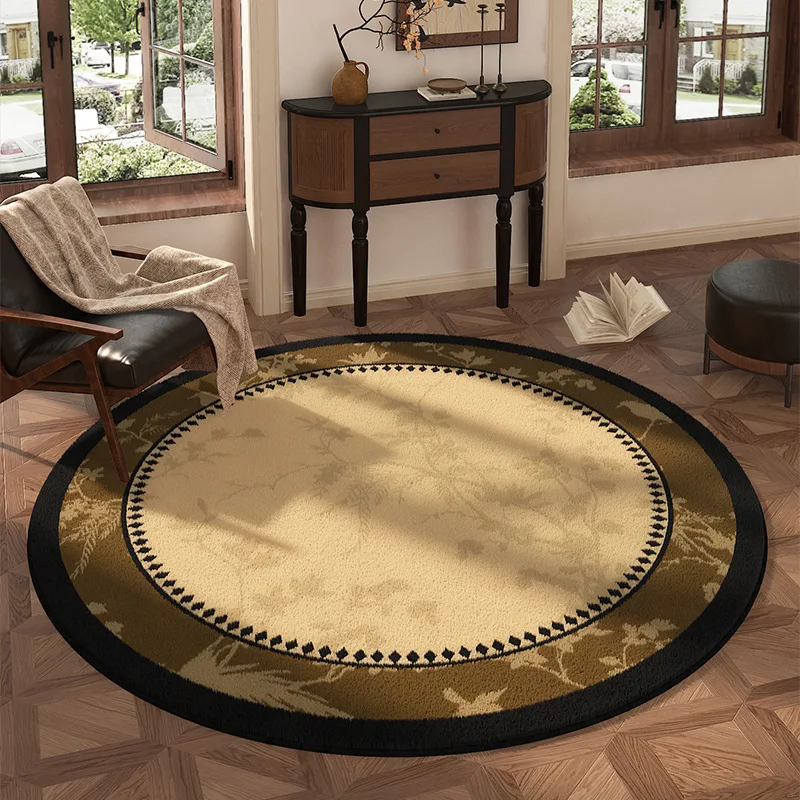 Cool Neon Paint Splatter Lettering Round Rug Cyber Style Gradients Swivel Chair Desk Protector Mat