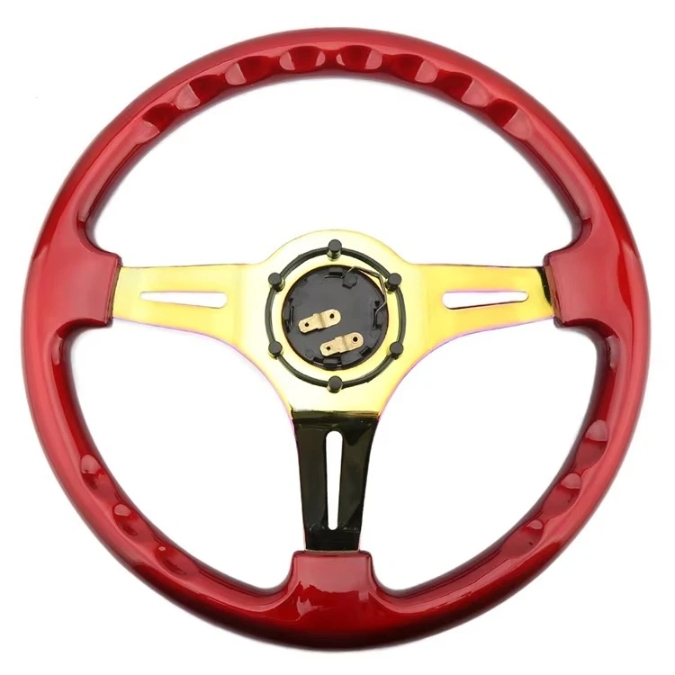 Universal White ABS Sport Racing Steering Wheel Car Modification Interior Parts