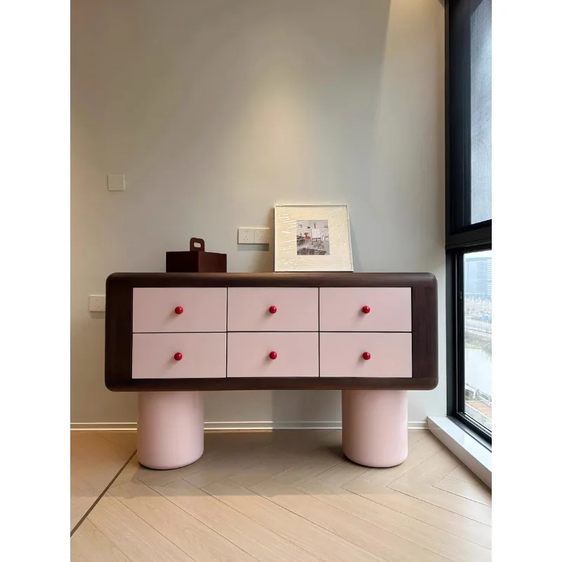

Dopamine Xuan Tai Personality Art Home Dining Side Cabinet Middle Ancient Six Bucket Cabinet