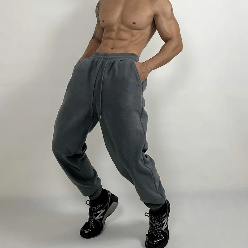Men\'s pants Fitness corset pants men\'s loose drawstring basketball running training sweatpants plus fleece sports long pants