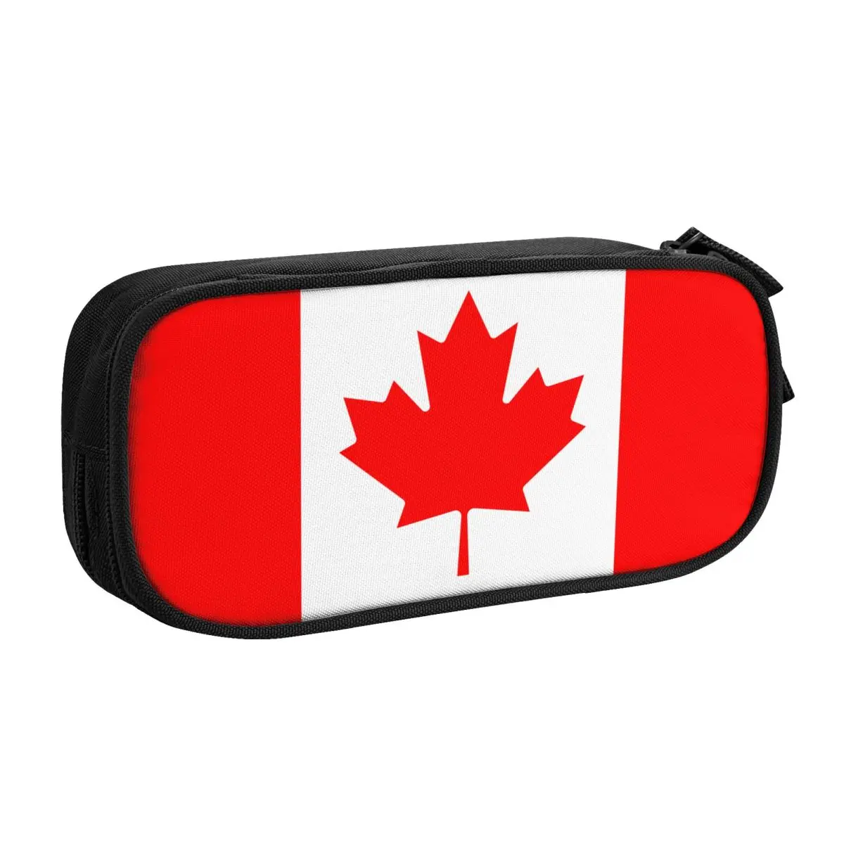 Custom Korean Canada Flag Pencil Case for Girls Boys Large Storage Pen Bag Box School Accessories