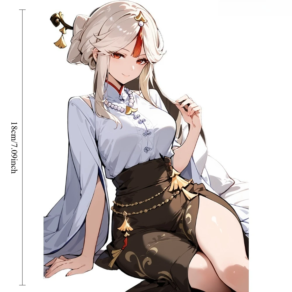 1Pc Ningguang Genshin Impact Anime Girl Vinyl Car Decal Sticker 18cm Weatherproof