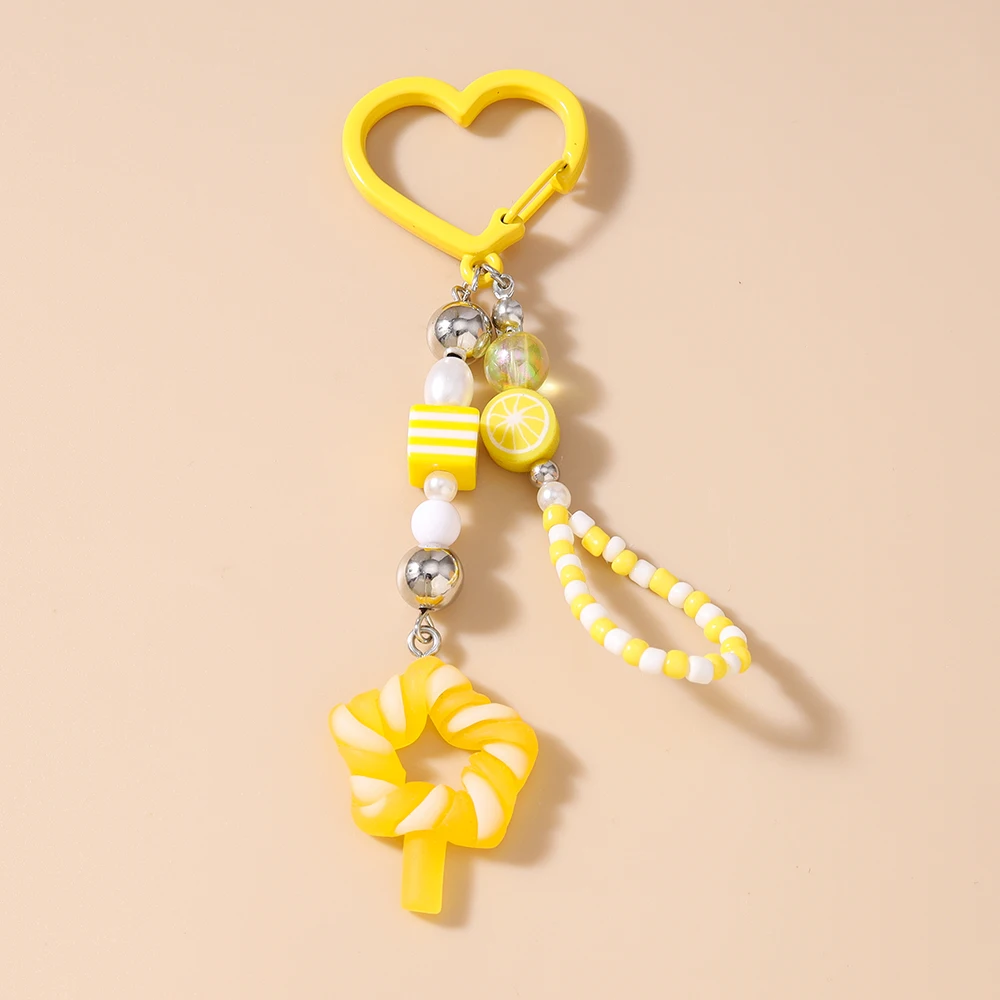 Pretty Resin Candy Lollipop Keychain, Juice Pendant