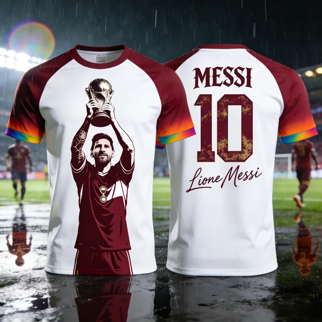 

Beach surfing Messi #10 Soccer Jersey 2026 AI Fan Edition for Kids and Adults Comfortable and Breathable Training Tee for Summer