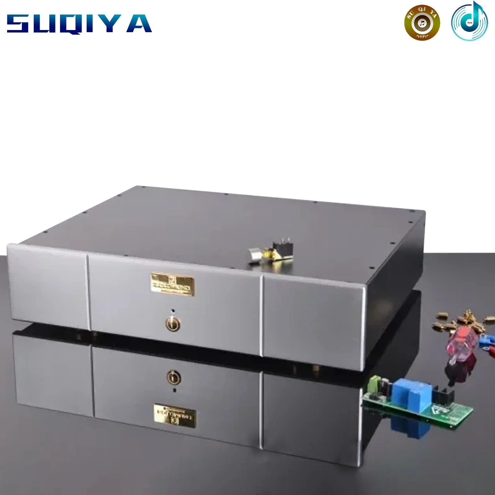 DIY amplifier case size 430*95*340mm Imitation Gawain amplifier chassis/ DAC Decoder case/ AMP case Enclosure Box DIY