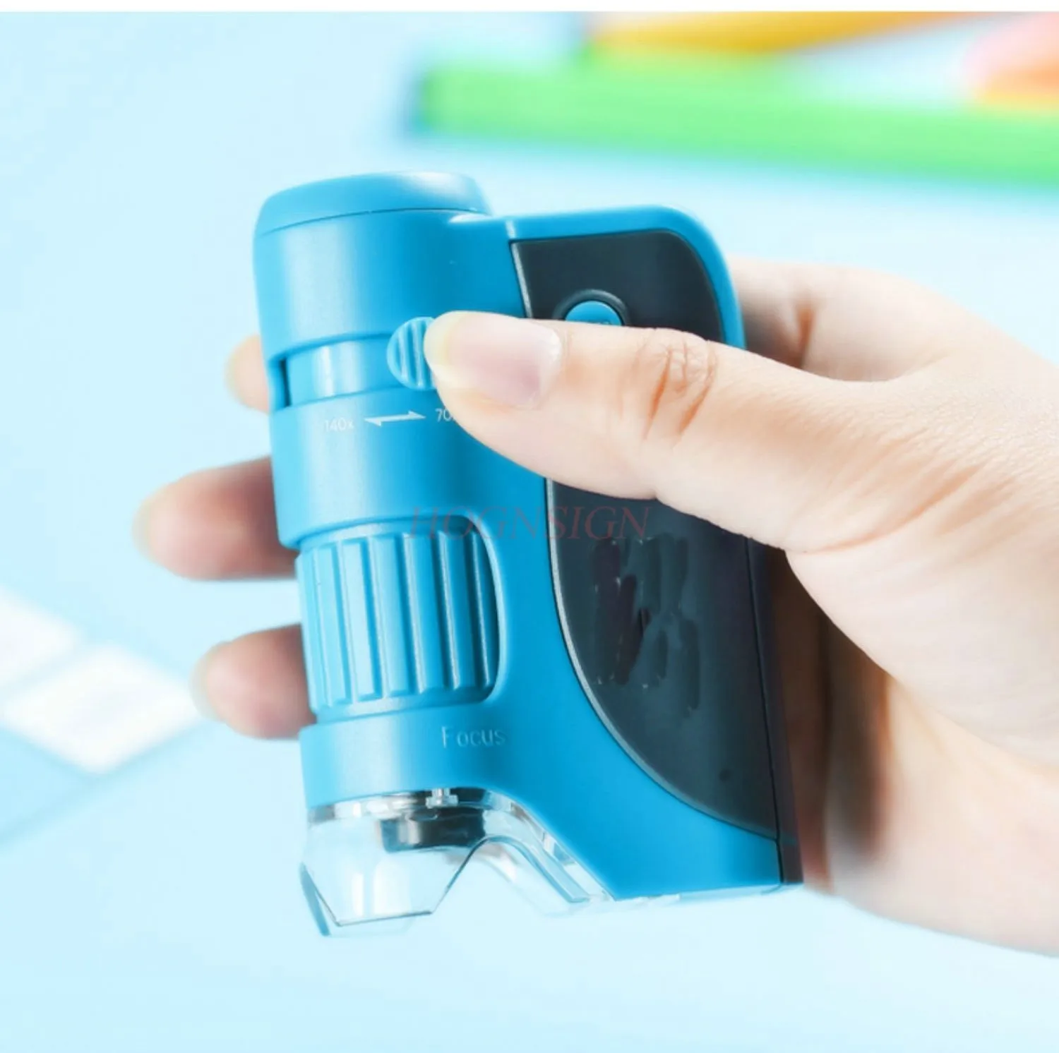 Clear exemption bracket handheld portable microscope with mini primary school children's science experiment toy