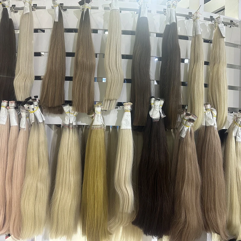 وصلات شعر بشري بالجملة للتجديل ، شعر بكر ، مستقيم ، بدون لحمة ، روسي ، طبيعي ، 10A ، نسيج ، #5