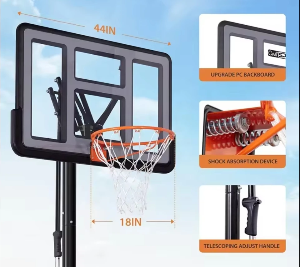 2025년형 독립형 실내외 농구대, 백보드 포함 미니 농구대 (어린이용)