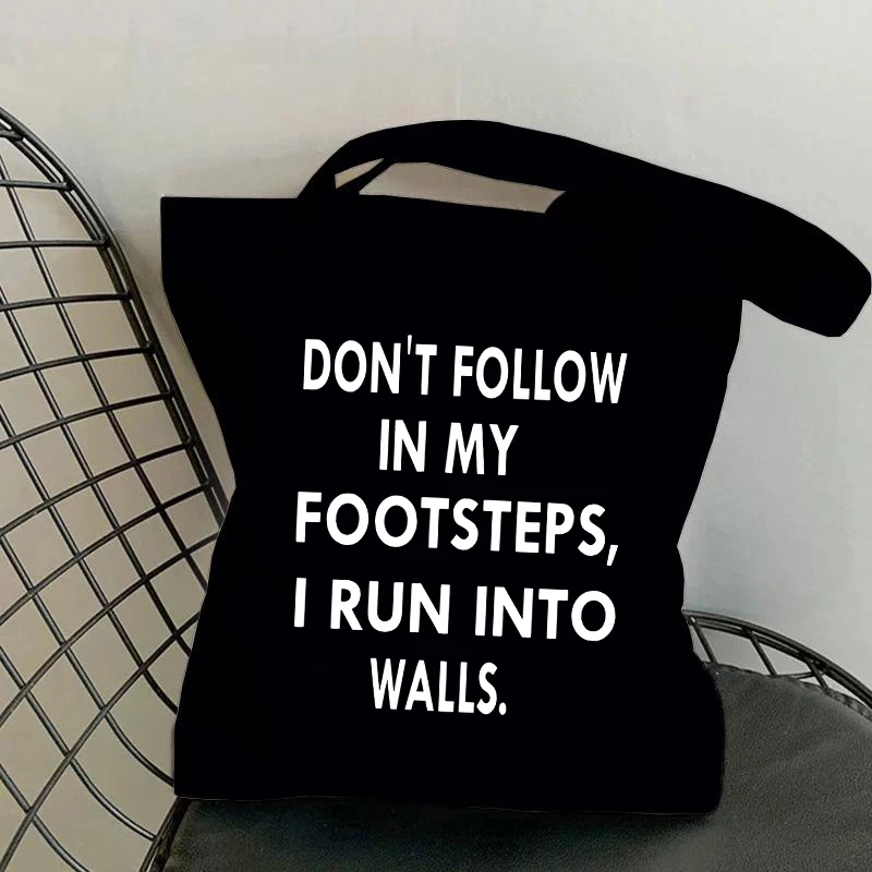 

Fashion Don'T Follow In My Footsteps Handbag Women Girl Shoulder Bag Shopping Bag Casual Travel Bag Daily Bag