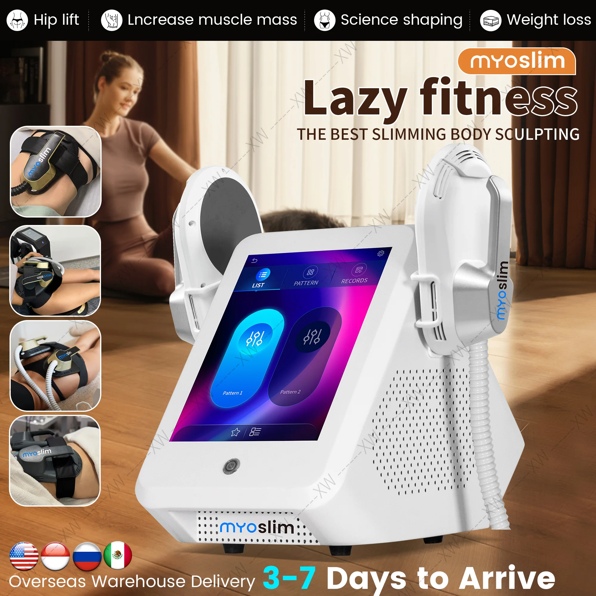 

Профессиональный аппарат для коррекции фигуры Myoslim NEO 6500W RF Hi-EMT: сжигание жира, EMS-стимуляция, оборудование для похудения и красоты