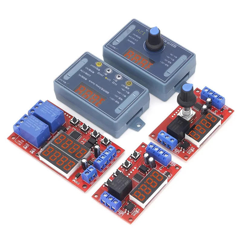 Ajustável Tempo Delay Relé Módulo, LED Digital Timing Trigger, interruptor de controle do temporizador, ciclo de pulso, DC 5V, 12V, 24V, 10A, 32 modos