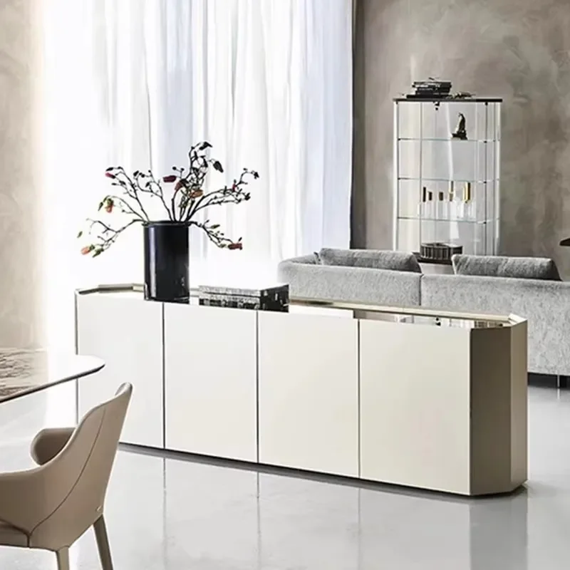 Modern Minimalist Entrance Cabinet Light Luxury Shoe Storage Partition Sideboard for Foyer Dining Room Home Decoration