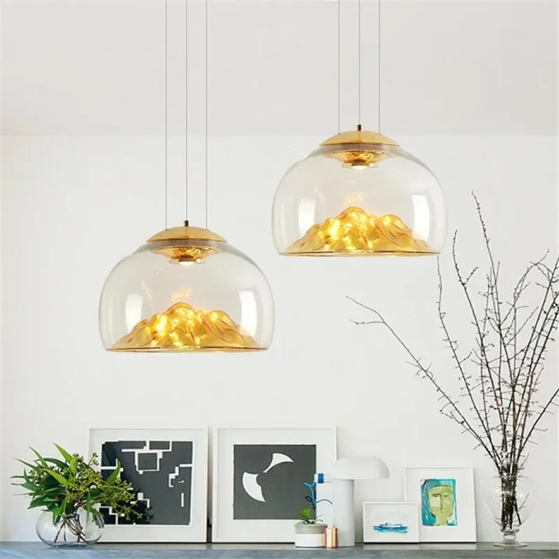 Axolight Mountain View Glass Pendant Light Nordic island pendant lights coffee bar lamp clothing kitchen island lightin