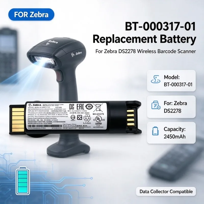 BT-000317-01 Replacement Battery For Zebra DS2278-SR Wireless Barcode Scanner Data Collector