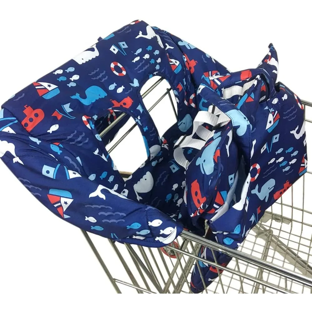 Fodera per carrello della spesa per seggiolone per bambini Fodera per carrello della spesa per ragazza e ragazzo Fodera per bambino imbottita in cotone portatile per esterni