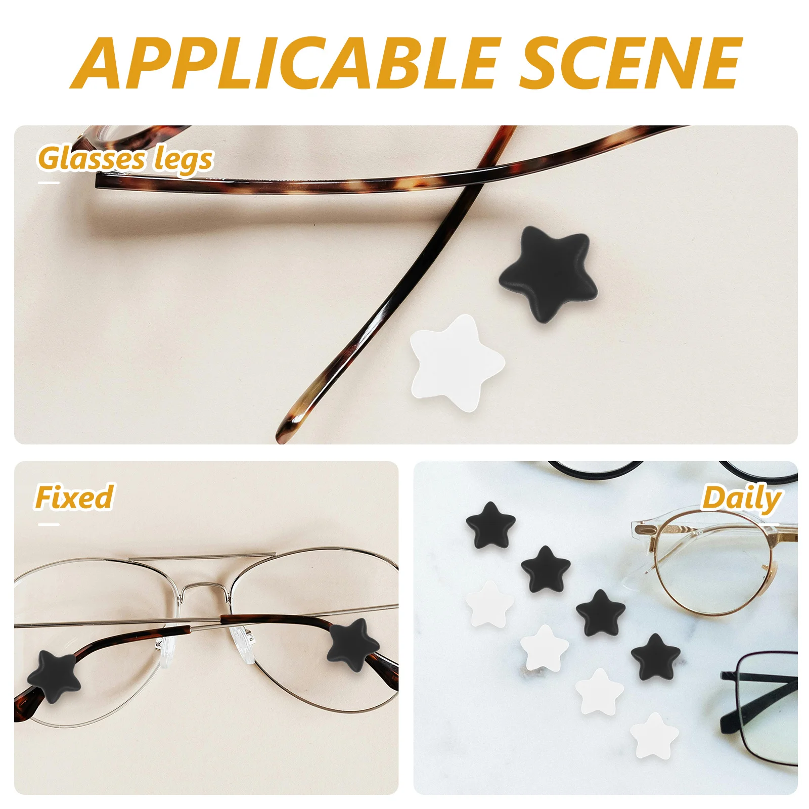 

Anti-Slip Eyeglasses Ear Grip Silicone Glasses Retainer For Star Shape Decorative Holder Eyewear Grip Hook Safety