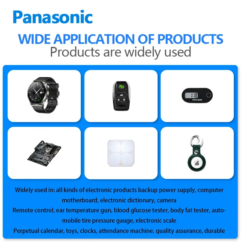 Oryginalny Panasonic 1 szt. CR2032 DL2032 ECR2032 przycisk do użycia w kluczyku samochodowym zdalnie sterowany elektroniczny zegarek LED lampka