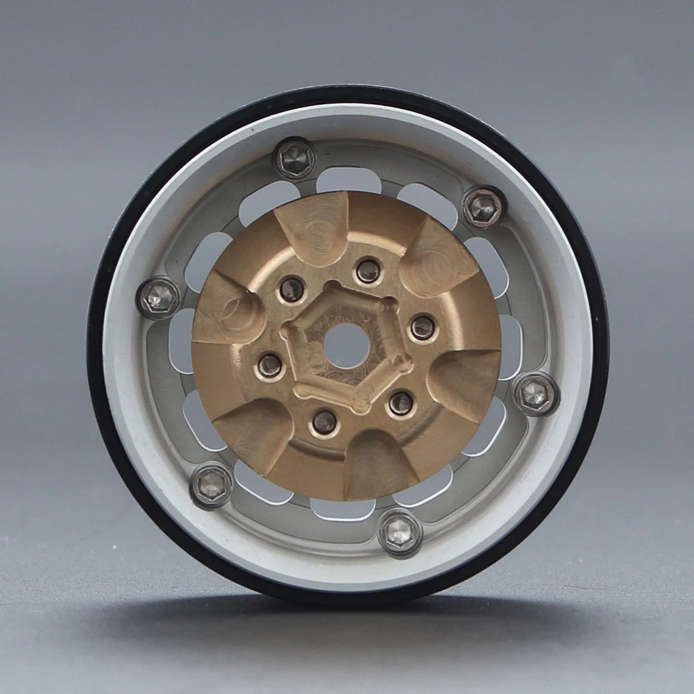 2PCS Brass Brake Disc Weights for 1.9 2.2 inch Vanquish Beadlock Wheels Axial Capra Wraith SCX10 TRX4 TRX6 Counterweight