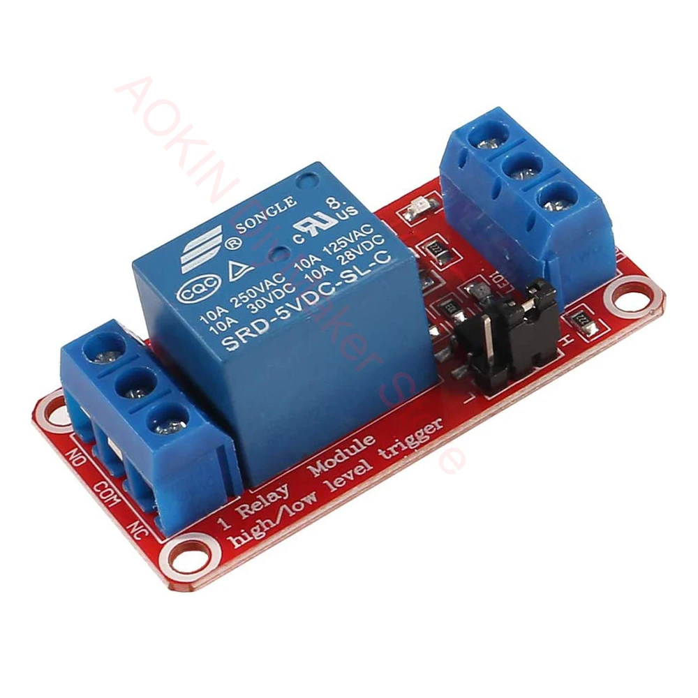 5V/12V One Channel Relay Module Relay Switch with OPTO Isolation High Low Level Trigger