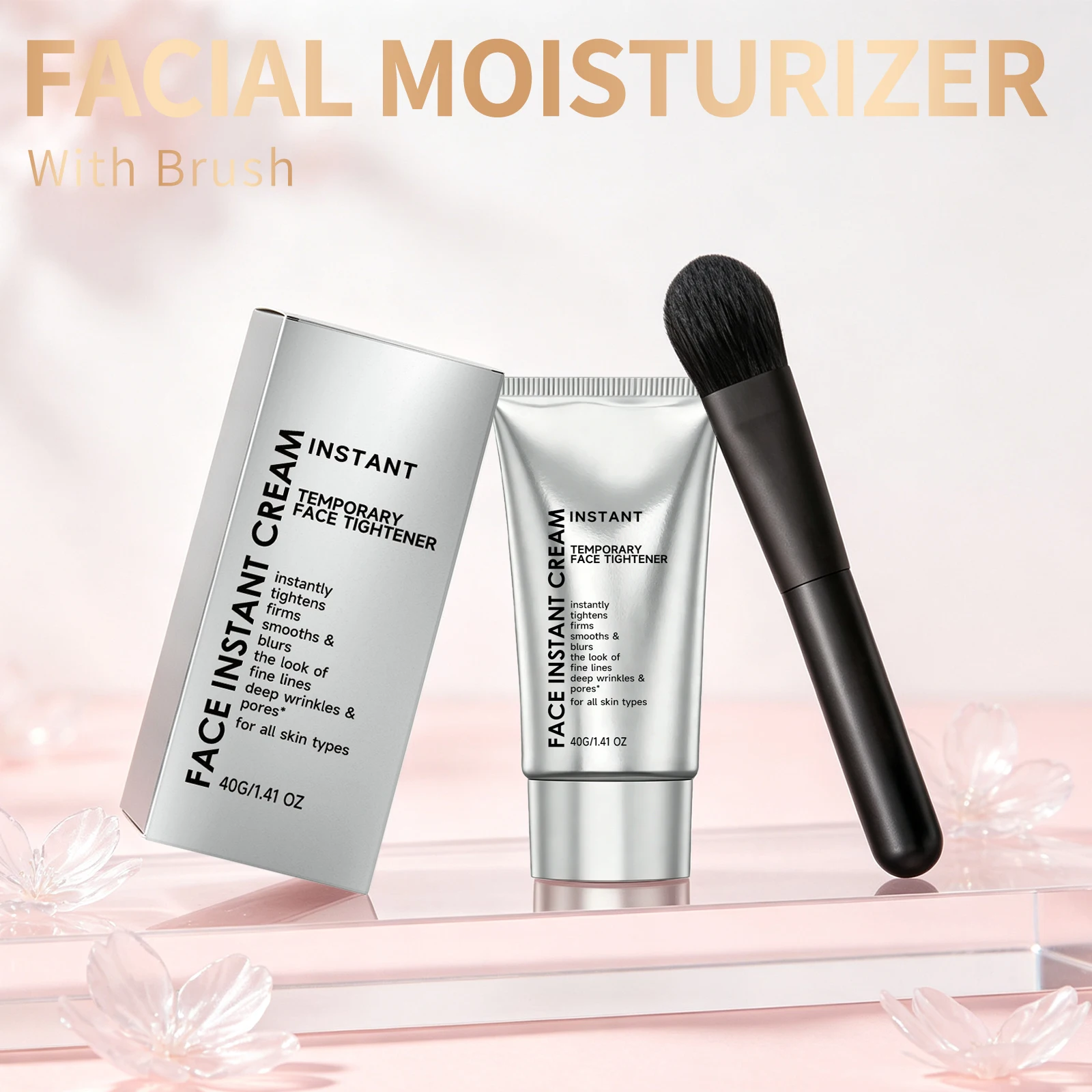 Face Cream With Brush For Man And Women Anti Fine Lines Essence Keep Brighten Skincare Products Korean Original Face Moisturizer