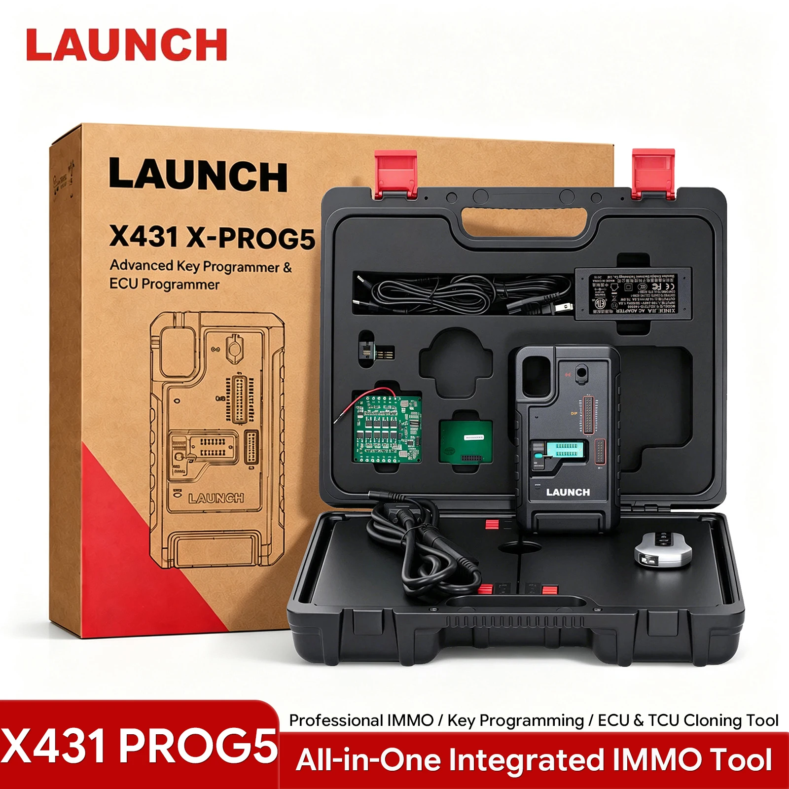 LAUNCH X431 PROG5 G5 ECU TCU Programmer IMMO Key Programmer ECU Cloning Chip Read Write Automotive Immobilizer Programming Tool