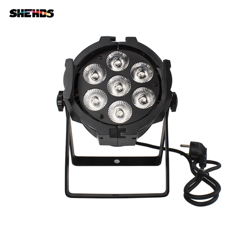 SHEHDS LED 7X18W RGBWA+UV Par Light Aluminum Alloy for Disco Party Light Dj Lighting Concert Theater