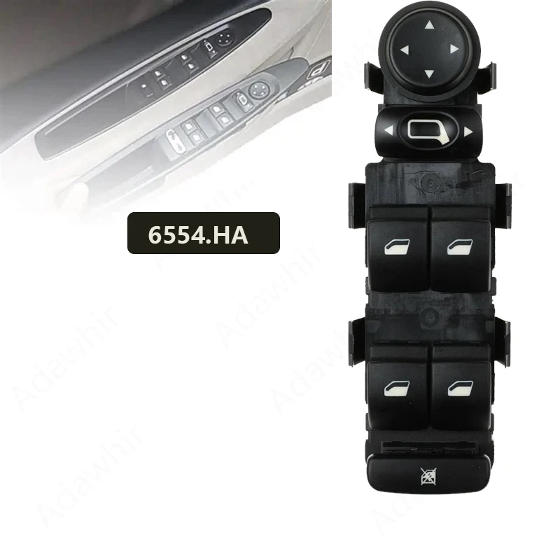 Electric Window Switch Power Window Switch 6554.HA For Citroen C4 2004-2015