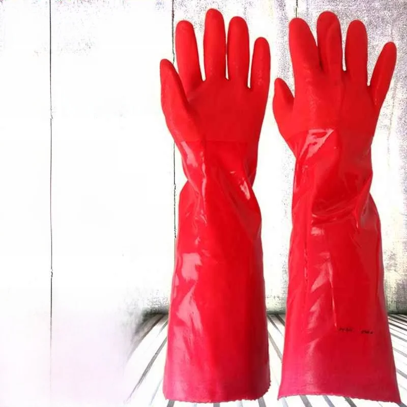 

Long PU Fleece Lined Gloves Waterproof Warm for Household Cleaning Kitchen Dishwashing Car Washing Household Chores Maintenance