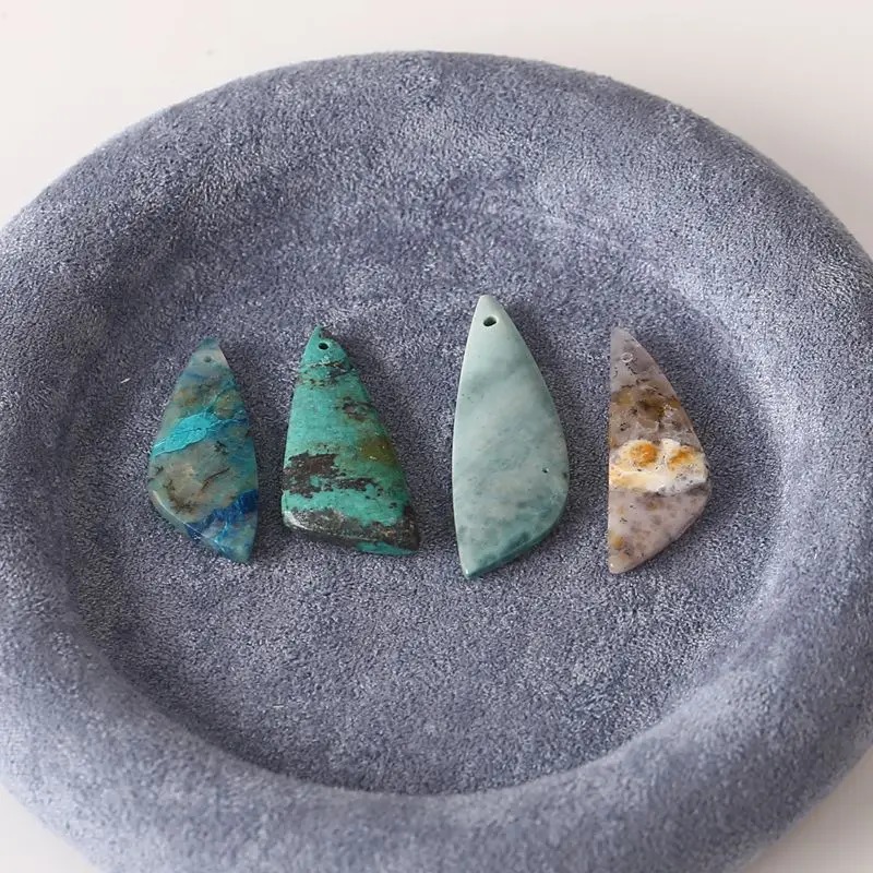 

4 шт., подвески-капли ручной работы, подвески, оправка, опал, хризоколла, волна, яшма, натуральный камень, ювелирные аксессуары