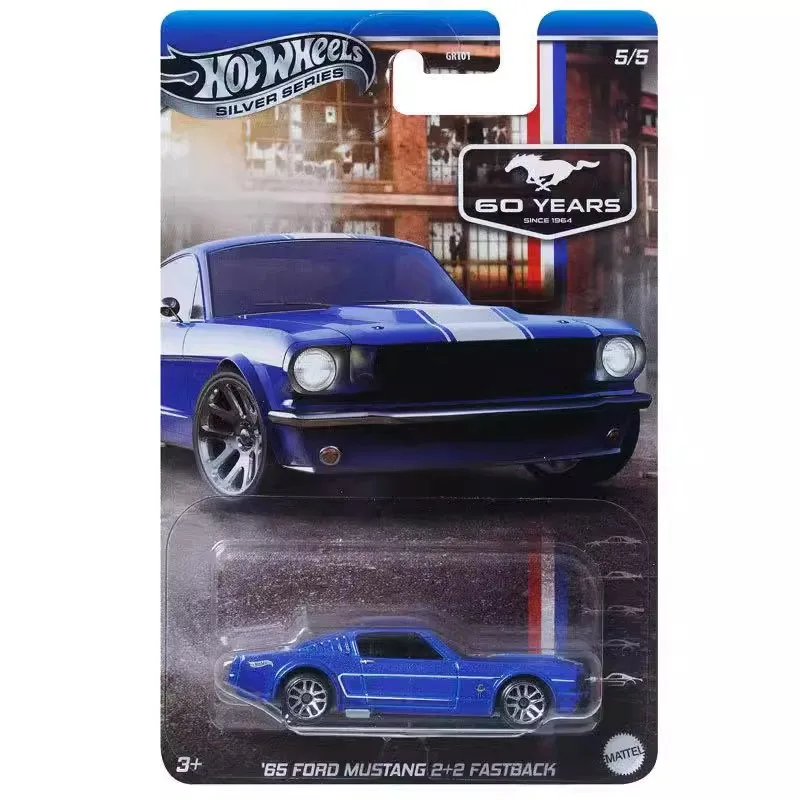 Hot Wheels 60 aniversario plata serie GRT01 Ford Mustang Set modelo de coche simulación coches de aleación modelo personalizado niño colección regalo
