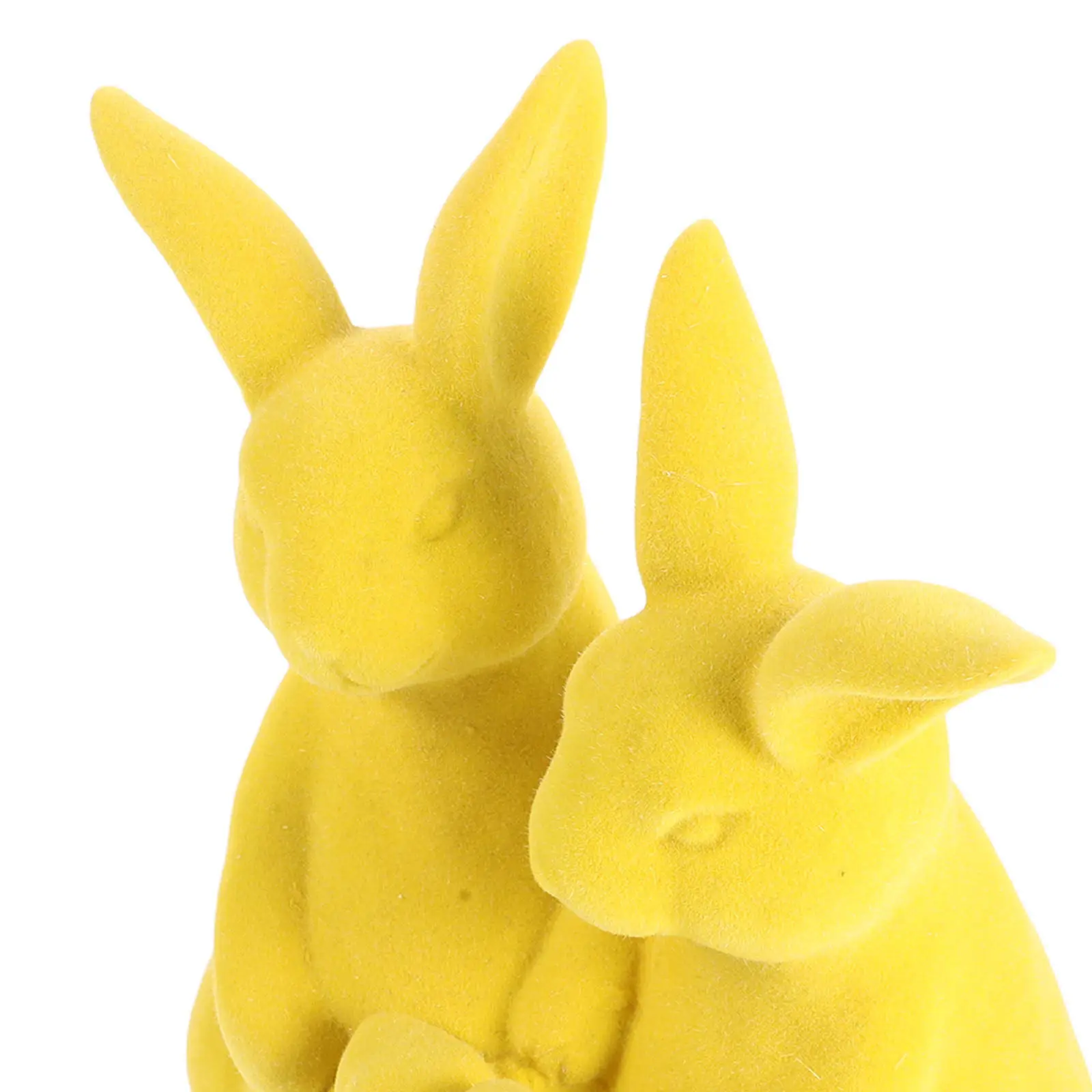 Bunny Family Statue Trio Flocked Resin Spring Bunny Table Decor Easter Home Farmhouse Centerpiece Vibrant Festive Rabbit