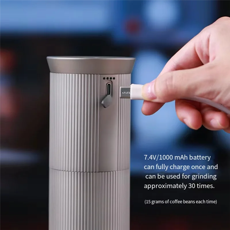 

BAAO-Portable Electric Coffee Grinder - Compact Stainless Steel Grinding Core, Ideal For Travel And Small Kitchens Use