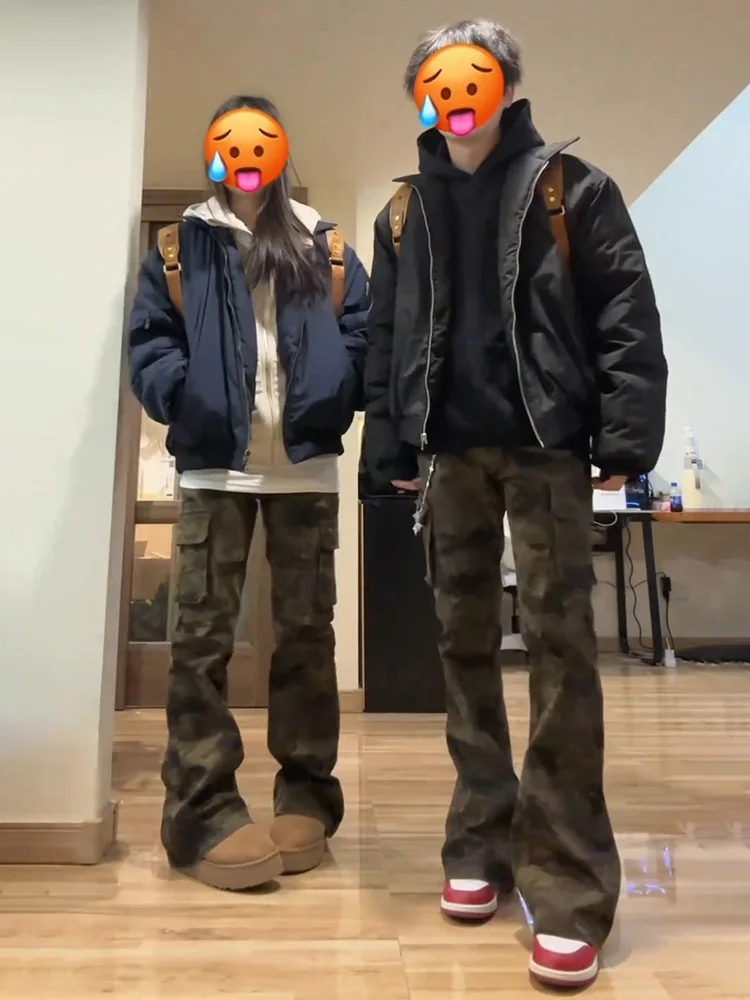 

Cleanfit Camouflage Workwear Pants Men's Sli Straight Leg Multi-ket Trendy American Vibe Anti-Wrinkle Cotton Blend