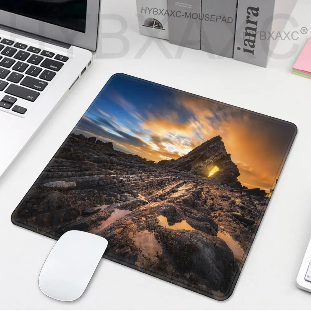 Nature Landscape New Computer Mouse Pad Lovely Gamer Natural Rubber Anti-slip Art Carpet Office Decoration MousePad