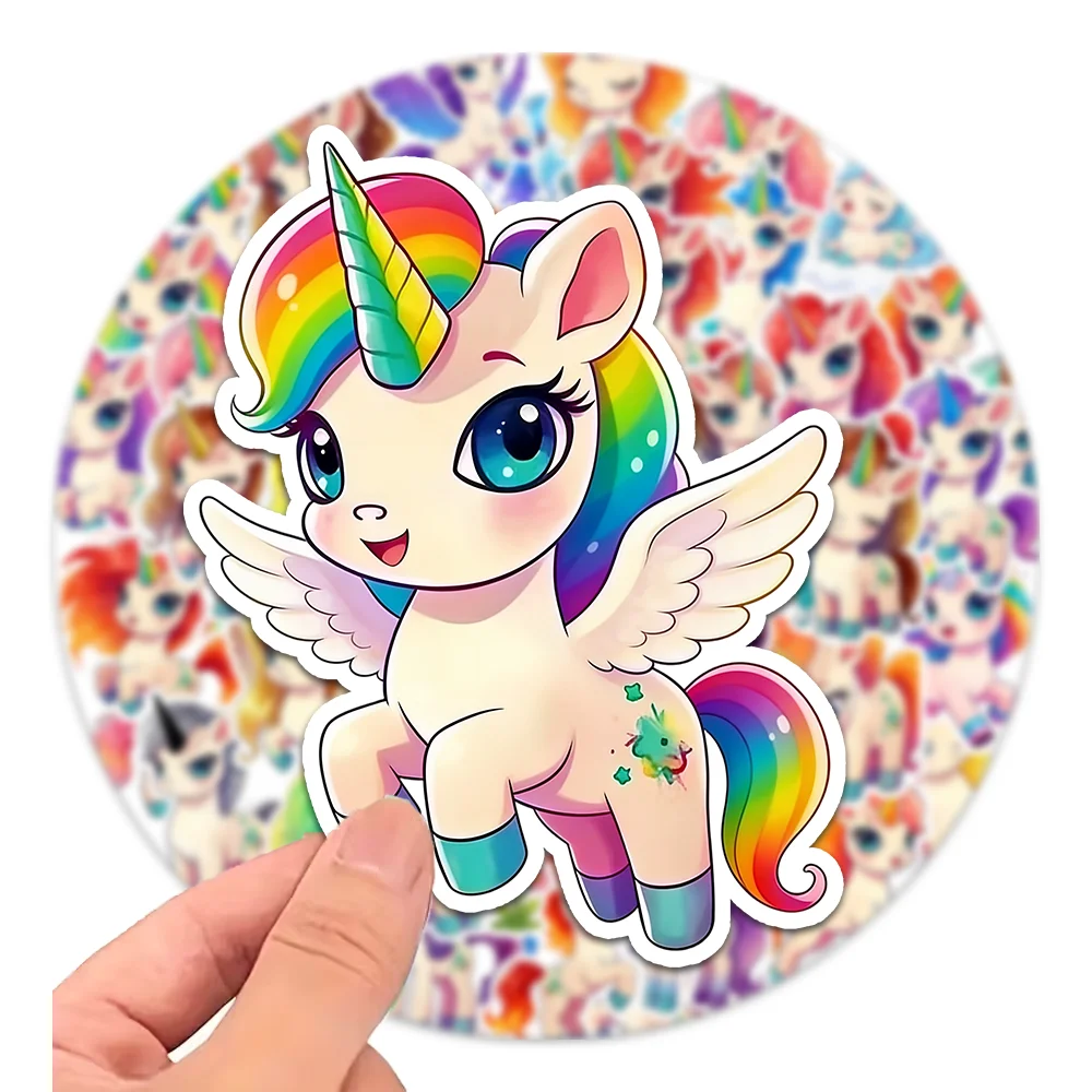 

54PCS-5CM, cute unicorn stickers, handcrafted exquisite materials such as phone cases, notebook bags, and waterproof stickers