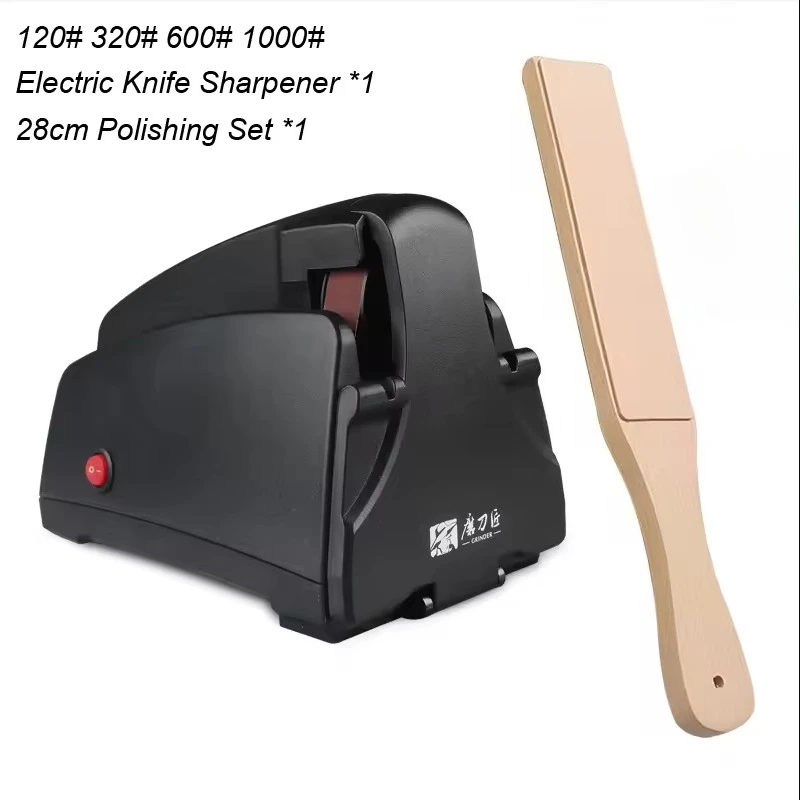 

Электрическая точилка для ножей TAIDEA, профессиональная шлифовальная лента, точильный камень с 4 зернистостью (120/320/600/1000) для кухонных ножей, ножниц