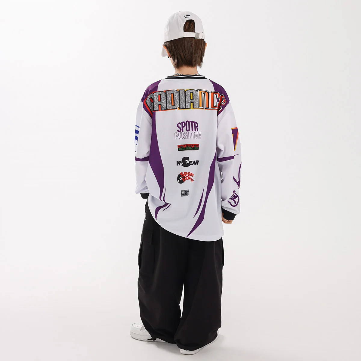 Lose Langarm Top Cargo Pant Kleidung Hip Hop Dance Performance Street Dance Jungen Jazz Dance Kostüme Bühne Kleidung DN22098