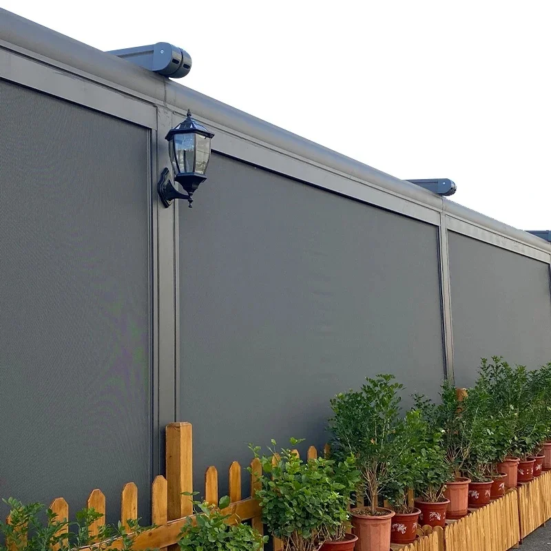 Customized Windproof and Waterproof Outdoor Roller Blinds Window and Patio Shades Roller Blinds