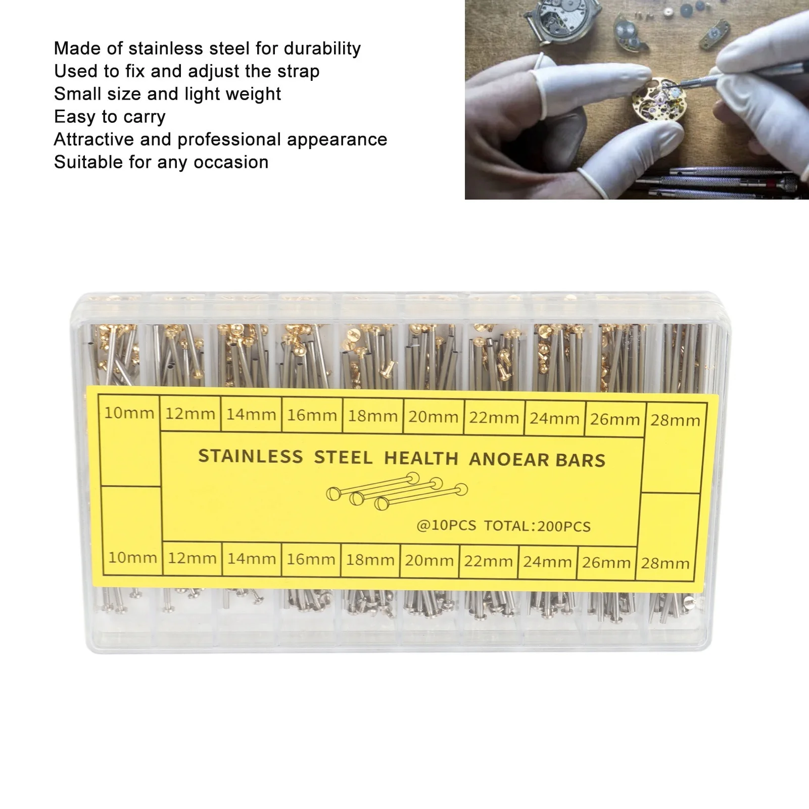 Watch Connecting Screw Tube High Hardness Watch Strap Screw Link Pin  Fit Stainless Steel for Watch Repairer