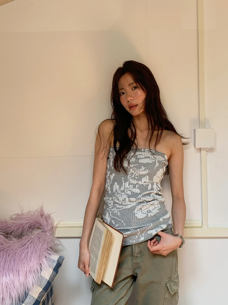 

Летний женский топ LILUOP: модный, сексуальный, вязаный, с цветочной вышивкой, на эластичных бретелях, для активного отдыха