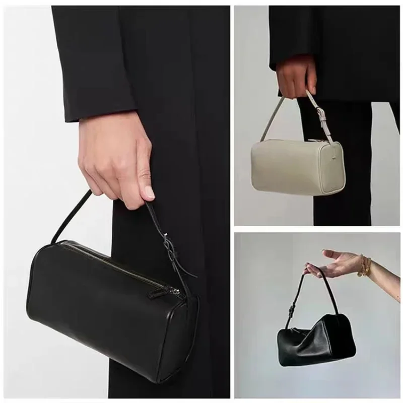 Bolsa de couro elegante para mulheres, bolsa quadrada pequena, bolsa macia, couro de vaca, design famoso, tendência, 2024