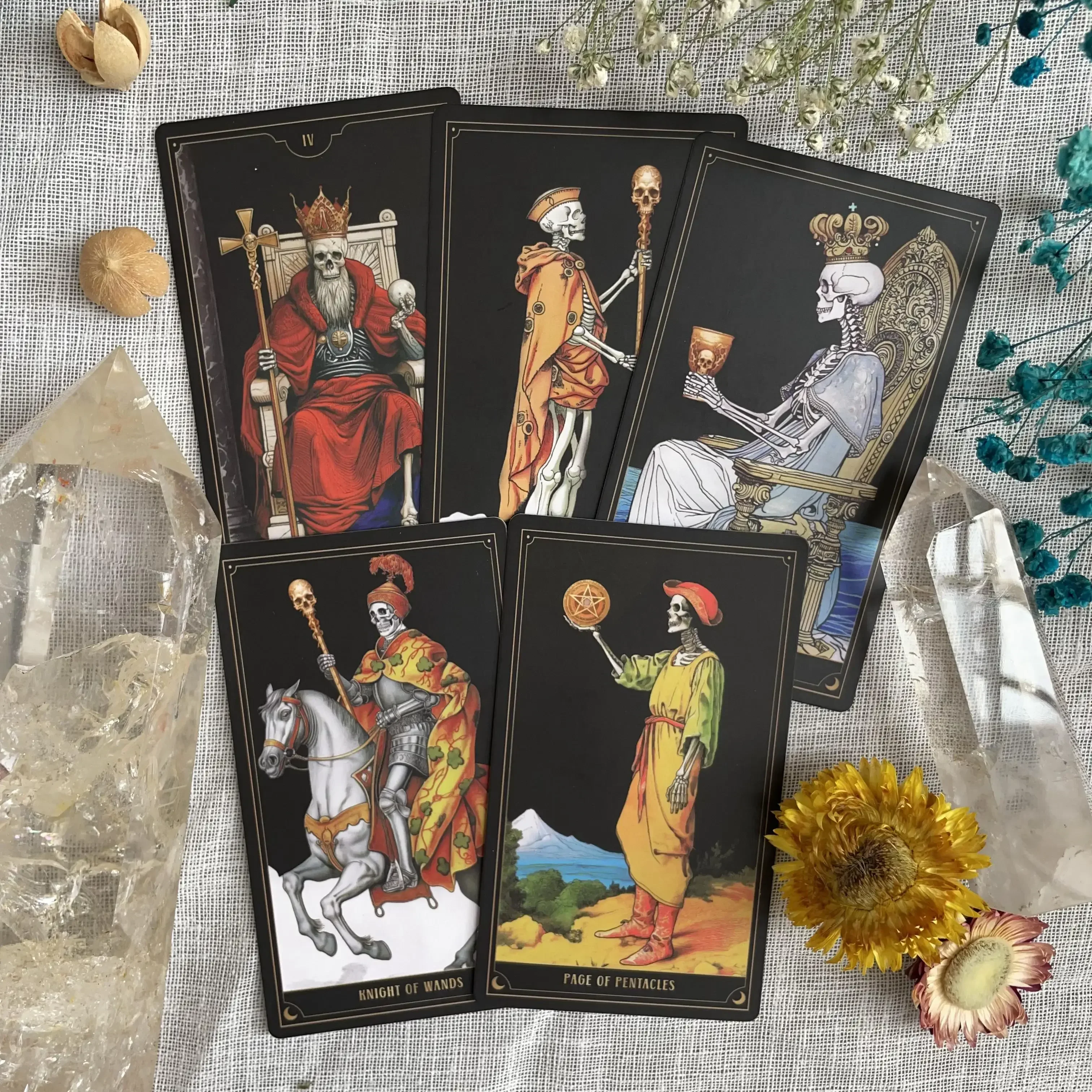 Original Starry Sky Witt Astrologer Rider High Quality Skull Tarot 78 Cards Decks Divination Oracle Spanish Russian Collectible