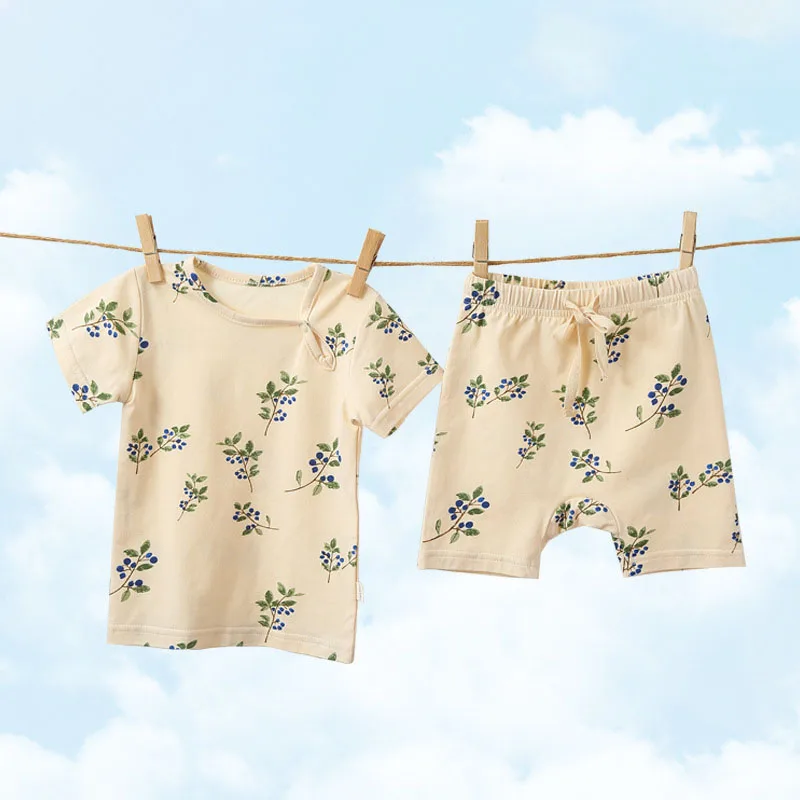 6-36M Newborn Toddler Kid Baby Boy Girls Clothes set Summer Pring Short Sleeve Top Shorts set Cute Sweet Cotton 2pcs Outfits set