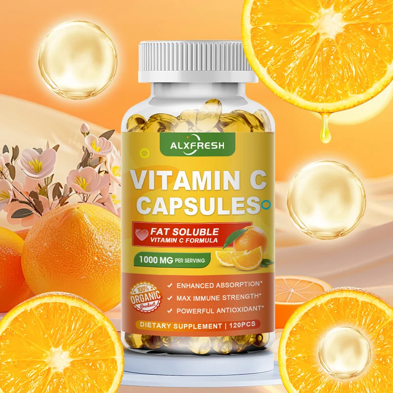 

Vitamin C Capsules Promote Collagen Synthesis Antioxidant & Anti-aging Cardiovascular Health Enhance Immunity Improved Mood